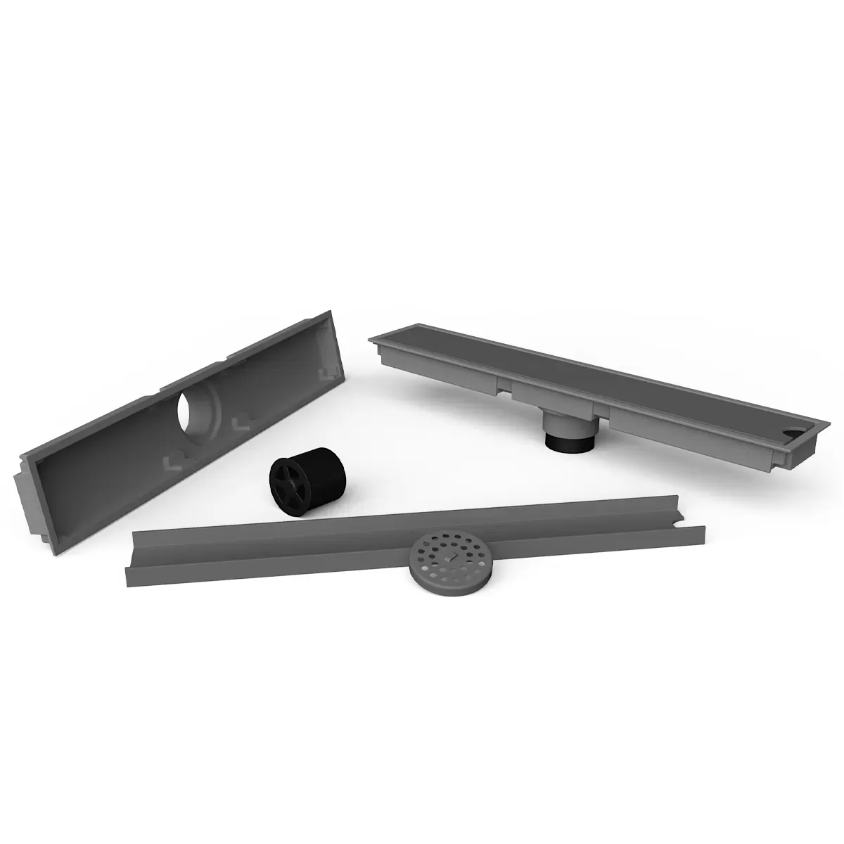 Pakzad Stainless Steel Matte Two-Mode Ceramic Drain Line Under-Plastic Door, Full Color, 30 cm
