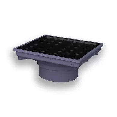 Popak Black Mesh Under-Plastic Aluminum Door, 15 cm