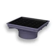 Popak Black Mesh Under-Plastic Aluminum Door, 15 cm