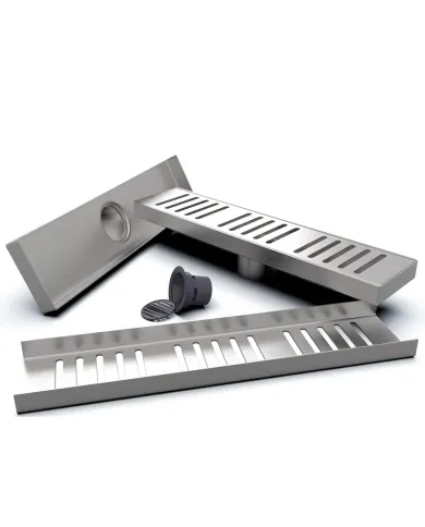 کفشور خطی مشبک استیل جوشی طرح آی مدل سایان استیل مات 30 سانتیمتری